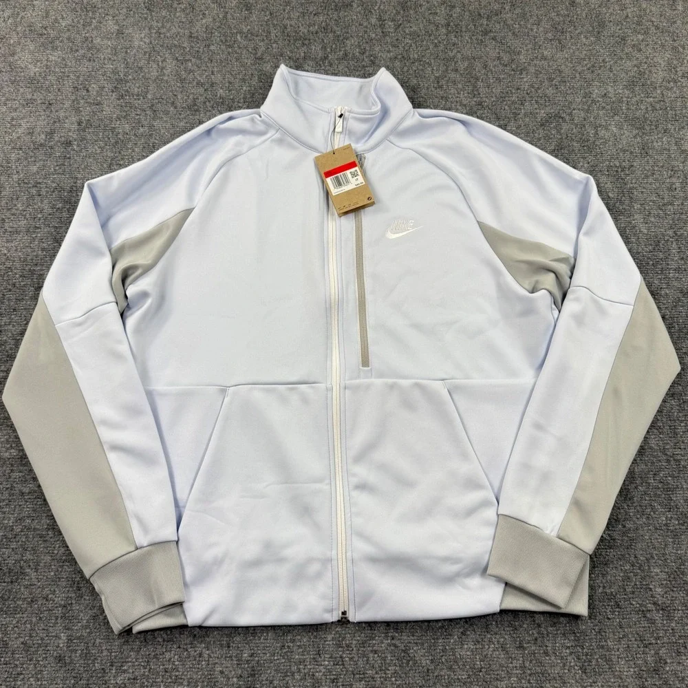 Nike‎ Full Zip 98 Track Jacket Large Light Blue Grey DA0003-085 Men's